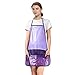 TopTie Delantal impermeable para adultos transparente con bolsillo, 24 1/2" de ancho x 27 1/2" H-Morado