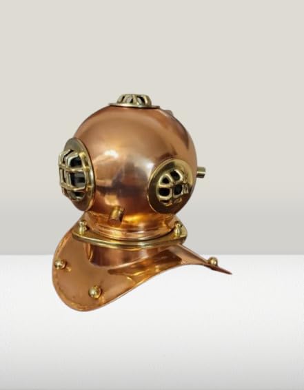 Nautical Brass Miniature Diving Divers Helmet Maritime Vintage Reproduction Home Office Table Decor