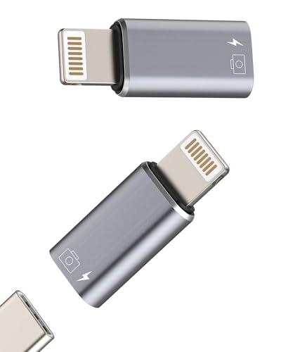 Adaptateur Lightning mâle vers USB C femelle Lot de 2 convertisseurs audio et charge pour iPhone 14