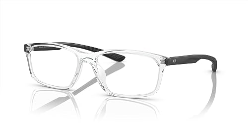 Image of Armani Exchange mens Ax3108u Universal Fit Square Prescription Eyewear Frames