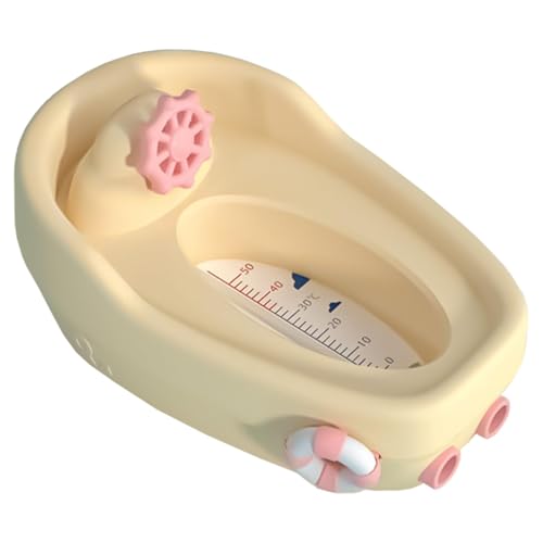 Zynphancer ベビーバス温度計 浮くおもちゃ型 測定ツール PP素材 無地色 浴槽旅行保育園使用 for ベビー用品との互換性あり (イエロー)