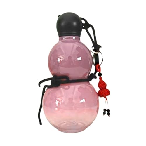 MILLTOR Botella de inspiración retro china con forma de calabaza 800 ml botella de gran capacidad rosa
