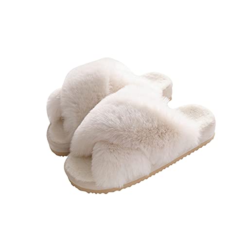 Pantoufles d'hiver mixtes en coton épais pour la maison et l'extérieur