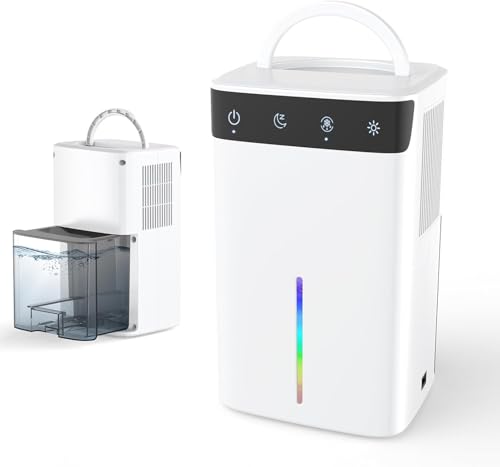 Luftentfeuchter 2600ML Raumentfeuchter klein Dehumidifier Automatisches Abtauen Mit 7 Farbe Nachtlicht Schlafmodus Entfeuchter Leise für Schlafzimmer, Badezimmer, Kleiderschrank and Dressing Room Luftentfeuchter 2600ML Raumentfeuchter klein Dehumidifier Automatisches Abtauen Mit 7 Farbe Nachtlicht Schlafmodus Entfeuchter Leise für Schlafzimmer, Badezimmer, Kleiderschrank and Dressing Room