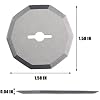 4-Pack Replacement Rotary Blades For Worx ZipSnip WX082L, WA2300 - Fits RC2600K, WX080L, Bosch Xeo, 40mm (1-1/2") Blades
