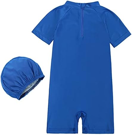Costume Da Bagno Intero Bambino Con Protezione UV E Cerniera – Stampa Colorata, Cappello Incluso, Taglie 6 Mesi – 4 Anni - 4