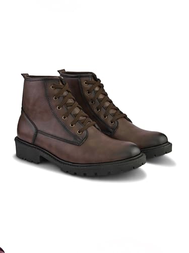 Image of Prolific Men's Ankle Lace-up Boots | High Ankle Boot| Formal, Office & Casual Wear Shoes | Soft Cushioned Insole, Slip-Resistance, Dynamic Feet Support, Arch Support & Shock Absorption