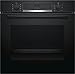Bosch Four encastrable Série 4 - 60 x 60 cm - HBA553BA0 - Four multi-fonctions à air chaud 3D - 3400 W - Grande capacité de 71 L - Noir