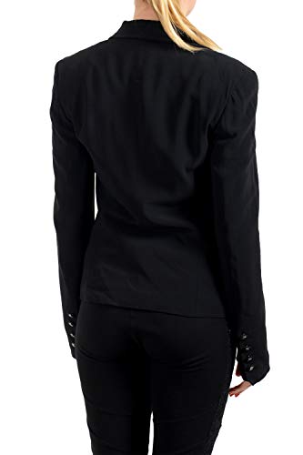 John Galliano Blazer feminino preto de dois botões US L IT 44