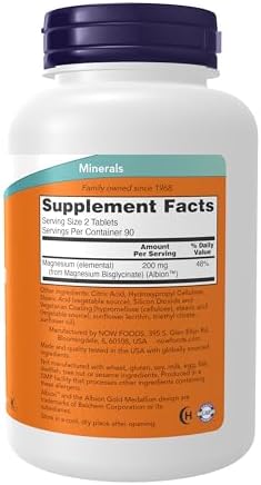 Now Foods Magnesium Glycinate, 180 Tablets 1