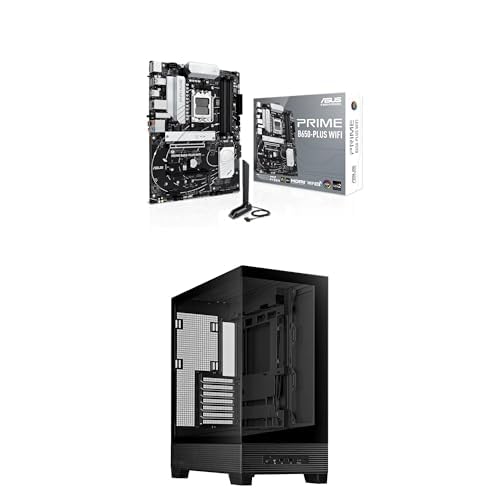 Image of Bundle of ASUS Prime B650-PLUS WiFi AMD AM5 ATX Motherboard, DDR5, PCIe 5.0 M.2, 2.5Gb LAN, WiFi 6E + ASUS A31 Black ATX Mid-Tower Gaming Case, Dual-Sided Tempered Glass, BTF Hidden Connectors