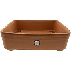 Macetas De Barro Originales CERÁMICA RAMBLEÑA | Macetas bonsais | Maceteros para bonsais | Bonsai macetas | Maceta Bonsai Barro Rojo - Modelo J39 | 33x26.5x10 cm