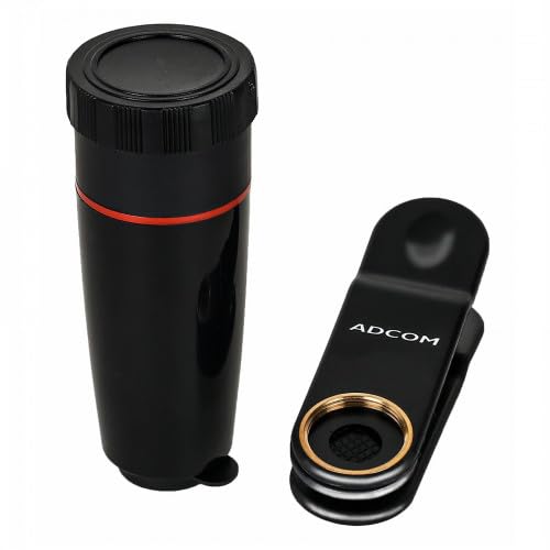 Image of Adcom 8X Zoom Telephoto Mobile Phone Camera Lens - Compatible with All iPhone & Android Smartphones (Black)