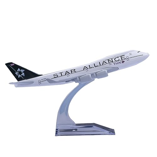 Avión Star Alliance 747 de aleación miniatura miniatura coleccionismo 1:400