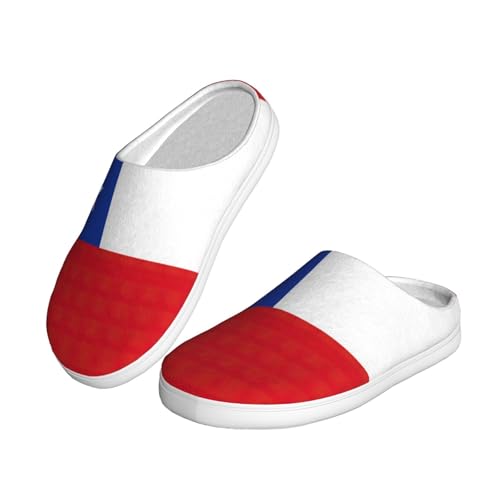 Cozy Flag of Chile print Slippers Indoor and Outdoor Fuzzy House Shoes Anti-Skid Sole Gifts for Women Indoor Scuff2