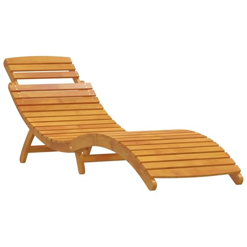 vidaXL Transat 3 pcs Marron Bois d'Acacia Massif, Chaise Longue Moderne en Acacia, réglable, Pliante, Parfaite pour se détendre au Jardin ou sur la terrasse