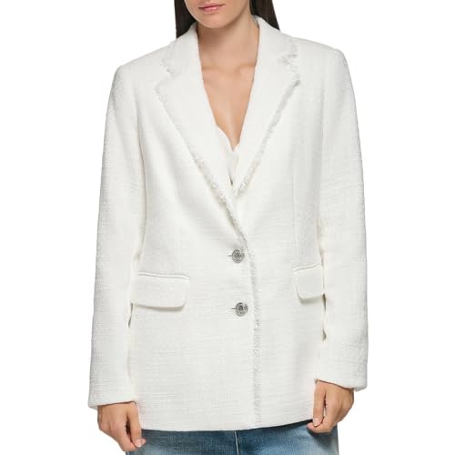KARL LAGERFELD Paris Women's Elevated Tweed Blazer Jacket