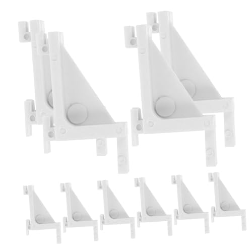 FUNOMOCYA Adjustable Clamp Hooks 10pcs Plastic Freezer Shelf Clip Refrigerator Support