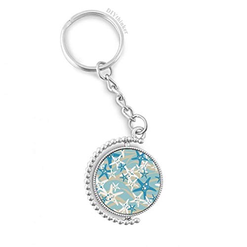 Llavero de estrella de mar con cadena giratoria ideal para regalar a viajeros