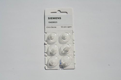 Click Dome 10 mm Open For RIC Hearing Aids - 6 Domes Each by Siemens