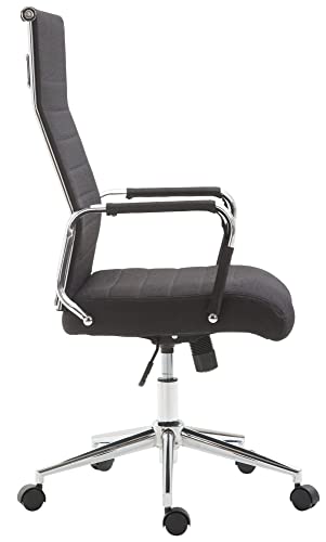 Miniatura 3 de Clp Silla De Oficina Kolumbus Ergonómica En Tela Con Ruedas I Silla De Escritorio Regulable En Altura Giratoria, Color:Negro