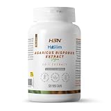 HSN Extracto de Agaricus bisporus H2OSlim® 400mg | 120 Cápsulas Veganas | 95% Mucopolisacáridos + 15% Beta-Glucanos | 800mg por Dosis Diaria | No-GMO, Sin Gluten
