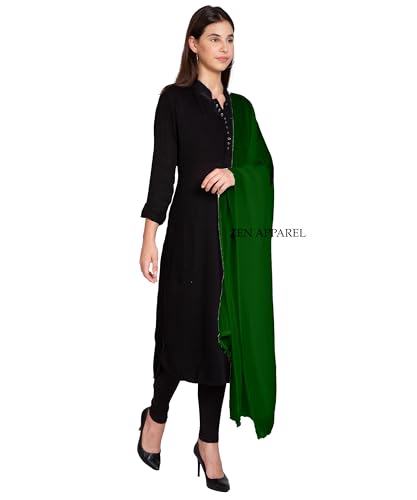 Image of Zen Women's Solid Premium Cotton Dupatta 2.25 Meters 100% Pure Cotton