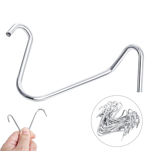 Hoqqf T-Post Clips (100pcs) Fence Wire Clips, Galvanized Steel Fence Clips, Time-Saving Convenient Pre-Cut Wire Ties