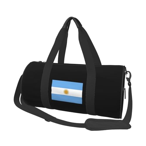 Flag of Argentina Convertible Garment Bag with Shoulder Strap, Carry on Garment Duffel Bag for Men Women - Rolling Foldable for Travel Luggage Bags (Black)