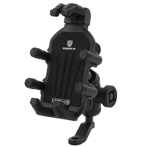 WODHMIEY Soporte Movil Moto Antivibración y Diseño Antirrobo, Soporte Ajustable para Espejo Retrovisor, Compatible con Bicicletas y Motos (4.9'-8.1')