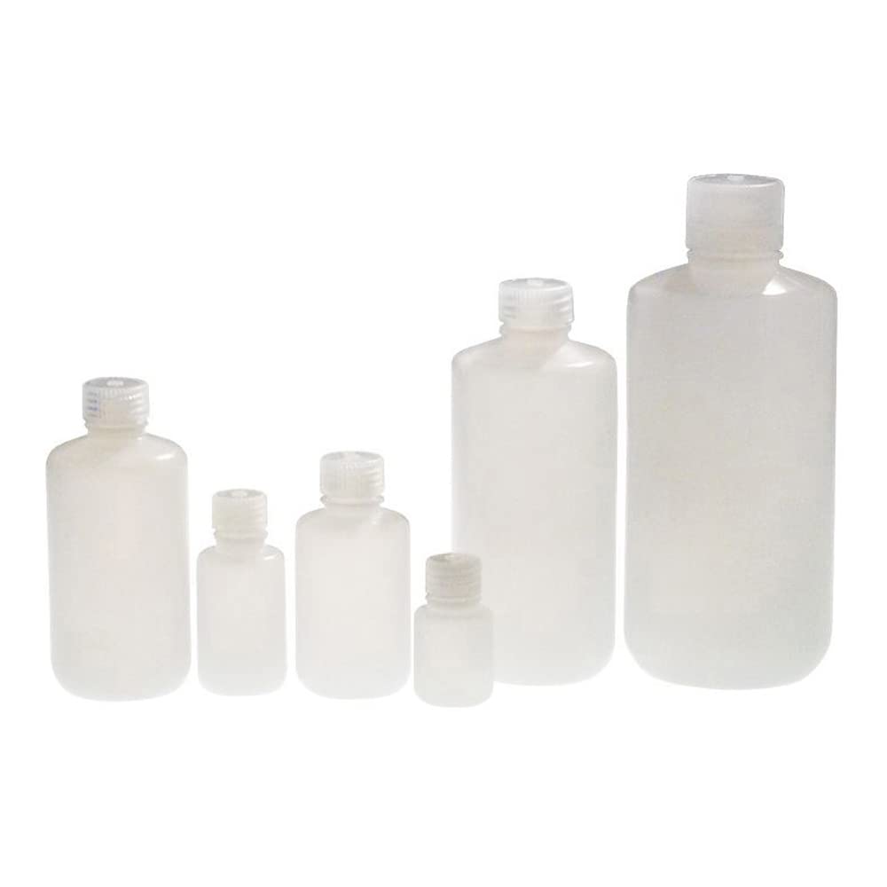 Qorpak PLA-03155 HDPE Narrow Mouth Lab Style Bottle with 24-415 PP Linerless Cap, 8 oz, Natural (Pack of 72)