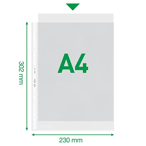 Fundas transparentes A4 Leitz con plástico de 65 micras duradero para conservación de folletos 5