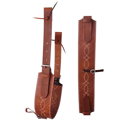 HUMAYL Saddlery Rear Girth Back Cinch Strap Western Horse Saddle Bucking Strap Flank Cinch Smooth Leather Size Length: 40 Buckle to Buckle & Width: 2.75 with 2 Buckles, GIRTH02