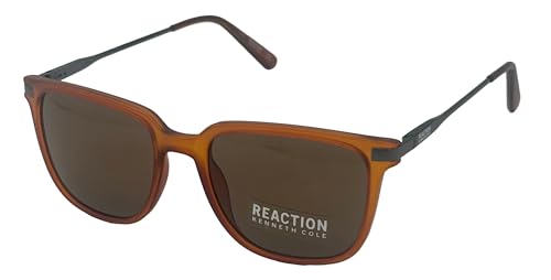 Kenneth Cole Reaction Mens Matte Crystal Beige Plastic Sunglass, KC1400 47F