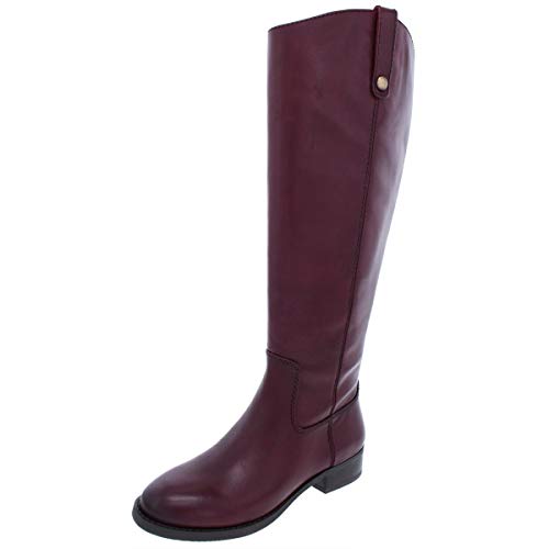 INC Womens Fawne Wide Calf Leather Riding Boots Red 8.5 Medium (B,M)