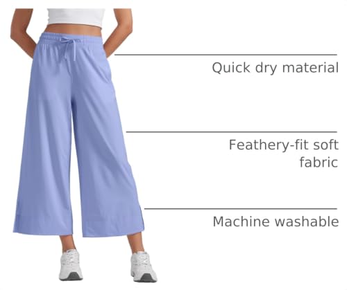 Image of CRZ YOGA Lightweight Wide Leg Crop Pants 25 inch