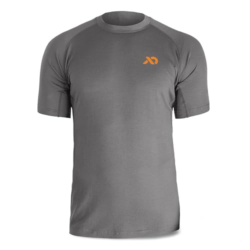 First Lite Men's Wick Short Sleeve Crew - Light Merino Wool Camo Hunting Shirt, UV Protection Moisture Management Base Layer