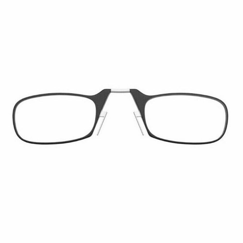 EBILUN Mini Nose Clip Portable Reading Glass on Men for Women Rimless Magnifying Presbyopic Glasses Ladies Eyewear+1.0 To +3.0 (silver,+2.50)