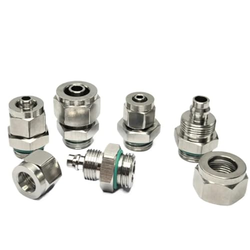 Conector neumático de acero inoxidable de 12mm con acoplamiento macho hermético 4