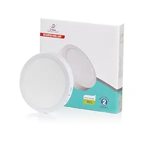 DMT 12 Watts LED Round Panel Light, (Warm White,Metal)