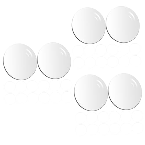 Cabilock 3sets 50pcs Transparent Round Acrylic Cake Base Discs Clear Acrylic Sheets for Cake Display Multi Function Drum for Pastry Transfer and Decoration 50pcs*3