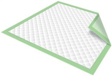 Chux Disposable Underpads by Healthline, Disposable Waterproof Absorbent Incontinence Bed Pads for Adults, Elderly, Pets, Medical Chucks Pads & Mattress Protector, 23X36, 50/Case, Green