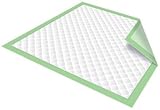 Chux Disposable Underpads by Healthline, Disposable Waterproof Absorbent Incontinence Bed Pads for Adults, Elderly, Pets, Medical Chucks Pads & Mattress Protector, 23X36, 50/Case, Green