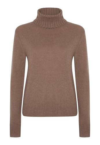 Image of Style & Republic Women's 100% Cashmere Turtleneck Sweater, Regular Fit, Premium Knit Jumper for Autumn, Winter and Spring