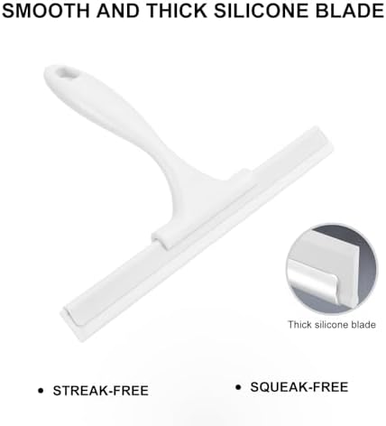 SetSail Squeegee for Shower Glass Door, 10 Inches, White - 3