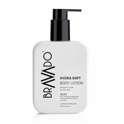 Image of BRAVADO Hydra Soft Body Lotion with SPF for Men & Women | Moisturizing Body Lotion for Dry Skin Repair, Sun Protection & Smooth Skin | Non Greasy Daily Lotion | 200ml