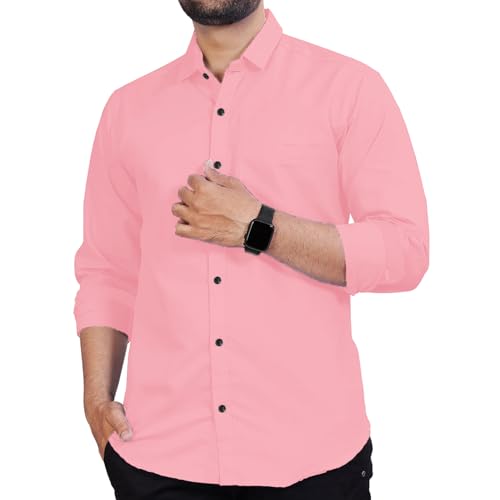 Image of Univibe Men's Slim Fit Full Sleeve Spread Collar Cotton Blend Shirt for Men and Boys