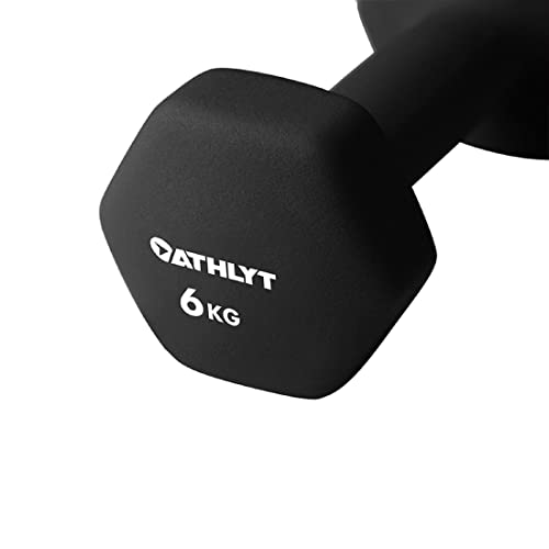 Athlyt - Neoprene Dumbbell Weights - 2 x 6 kg - Image 2