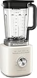 KitchenAid 5KSB20723EPL Frullatore Pure Power, Motore Potente con Caraffa da 2L Senza BPA, 10 Velocità, Programmi Tritaghiaccio e Smoothie, Lame Asimmetriche Inox, Porcelain White