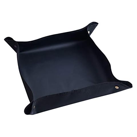 QPY Plant Repotting Mat,Tidy Square Portable Indoor Potting Tray Foldable Plant Transplanting Tarp Waterproof Potting Tarp Black Cover